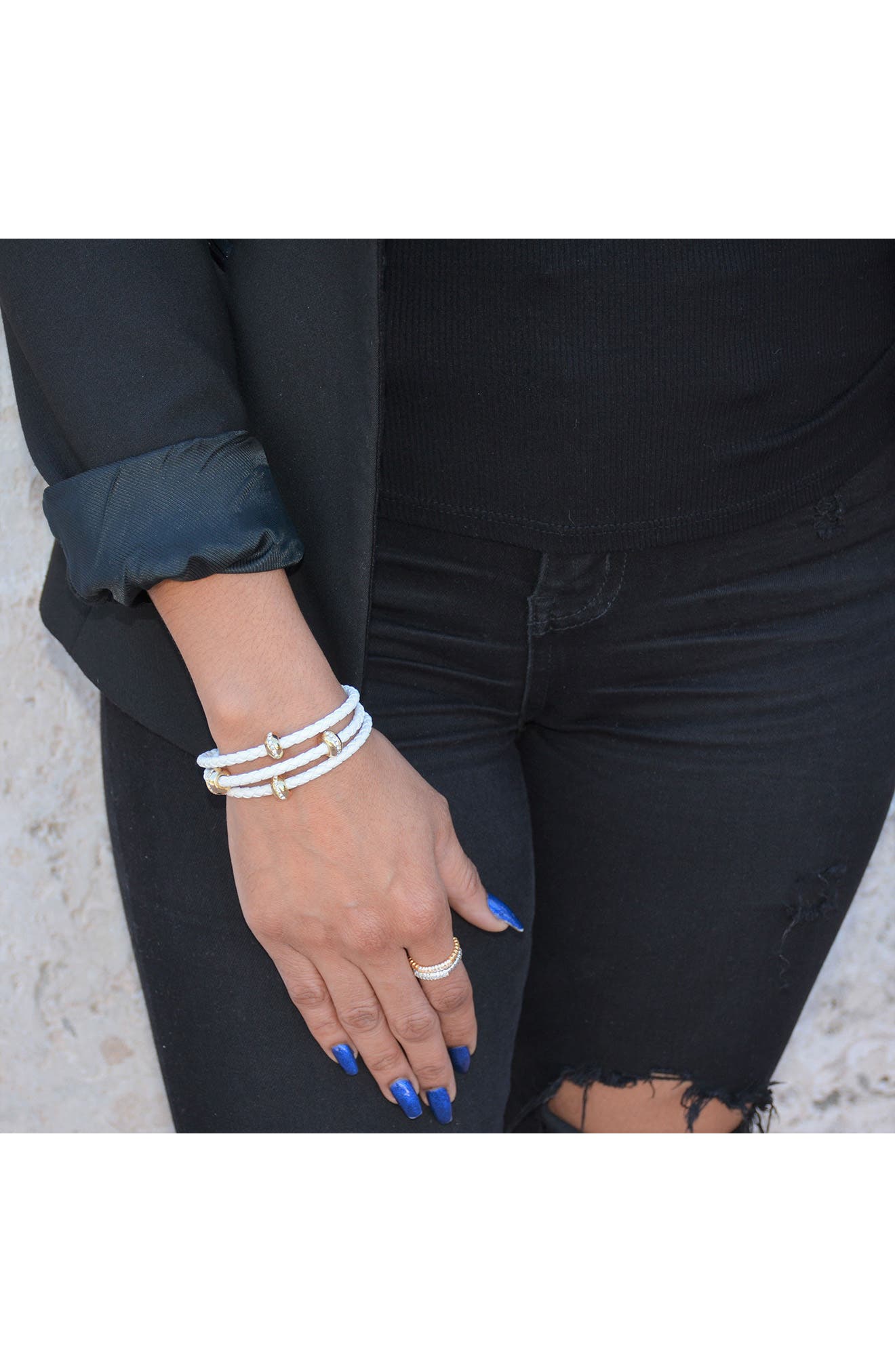 Liza Schwartz Good Karma Leather Triple Wrap Bracelet (Women ...