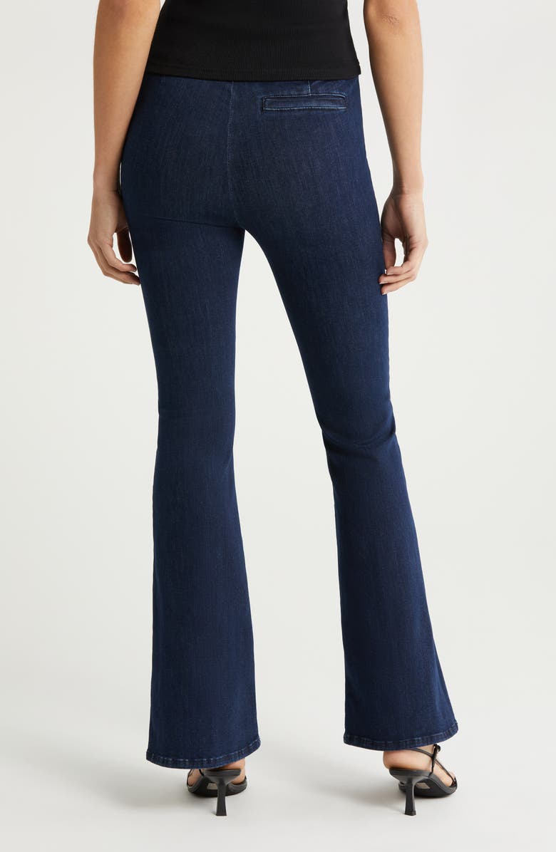 FRAME Jetset Pintuck Organic Cotton Blend Flare Jeans, Alternate, color, Keller