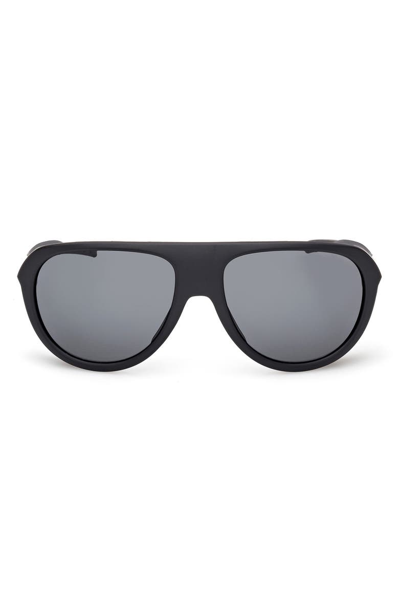 adidas 60mm Pilot Sunglasses, Main, color, Matte Black / Smoke
