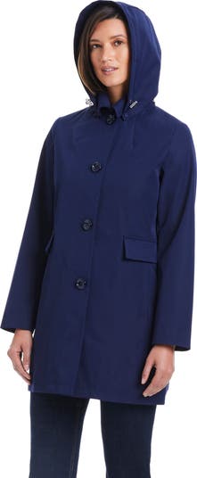 Kate Spade New York single breasted hooded trench coat