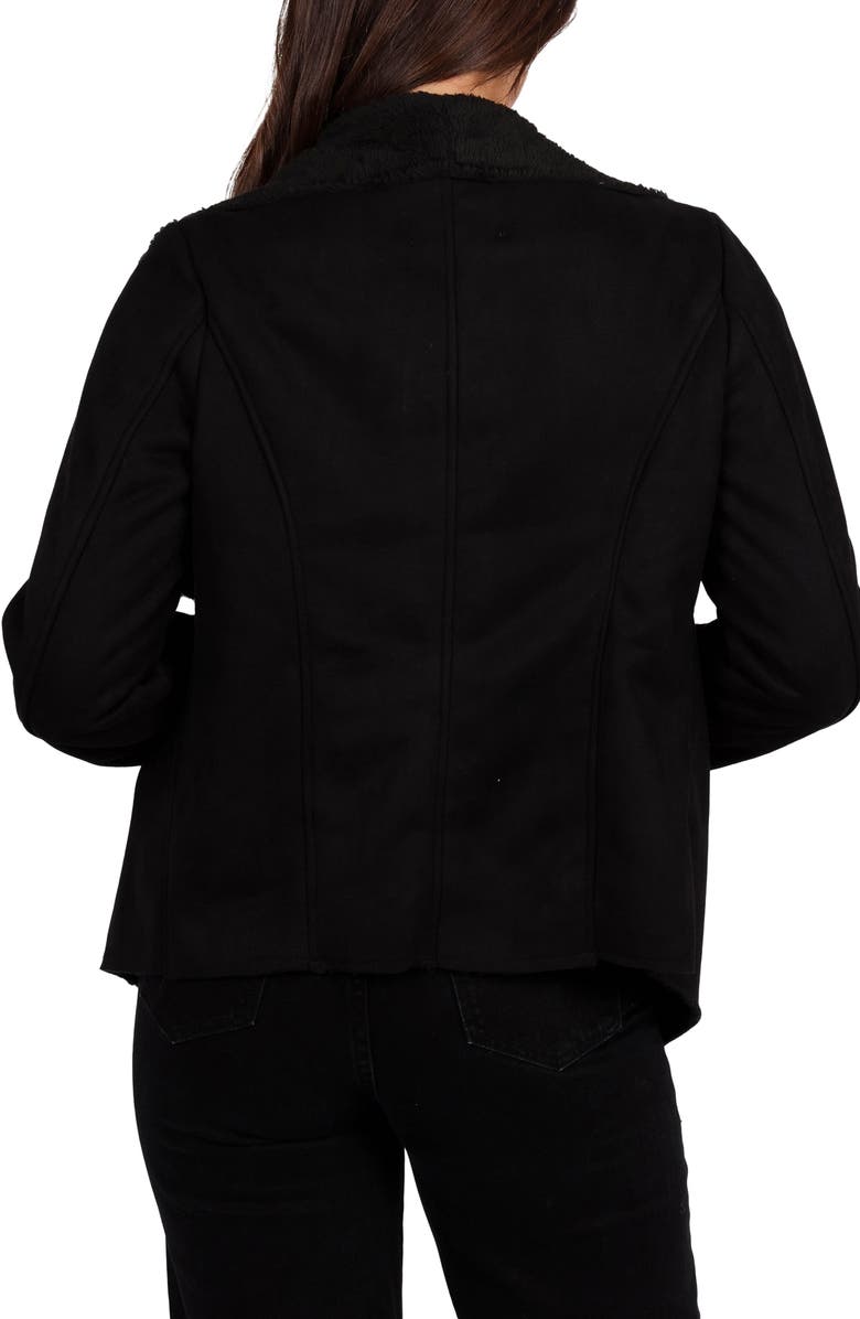 Petal & Pup Lopez Faux Shearling Jacket, Alternate, color, Black