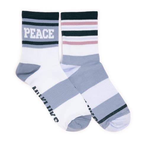 Nylon Quarter Crew Compression Socks 2 Pair Pack