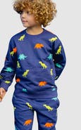 Holly and Beau Kid's Dinosaur Cotton Crew Neck Sweatshirt