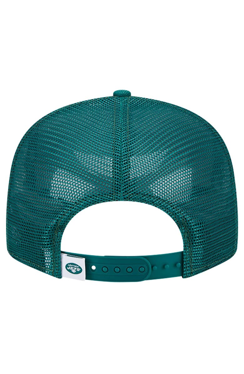 New Era Men's New Era Green New York Jets Main Trucker 9FIFTY Snapback Hat, Alternate, color, Green