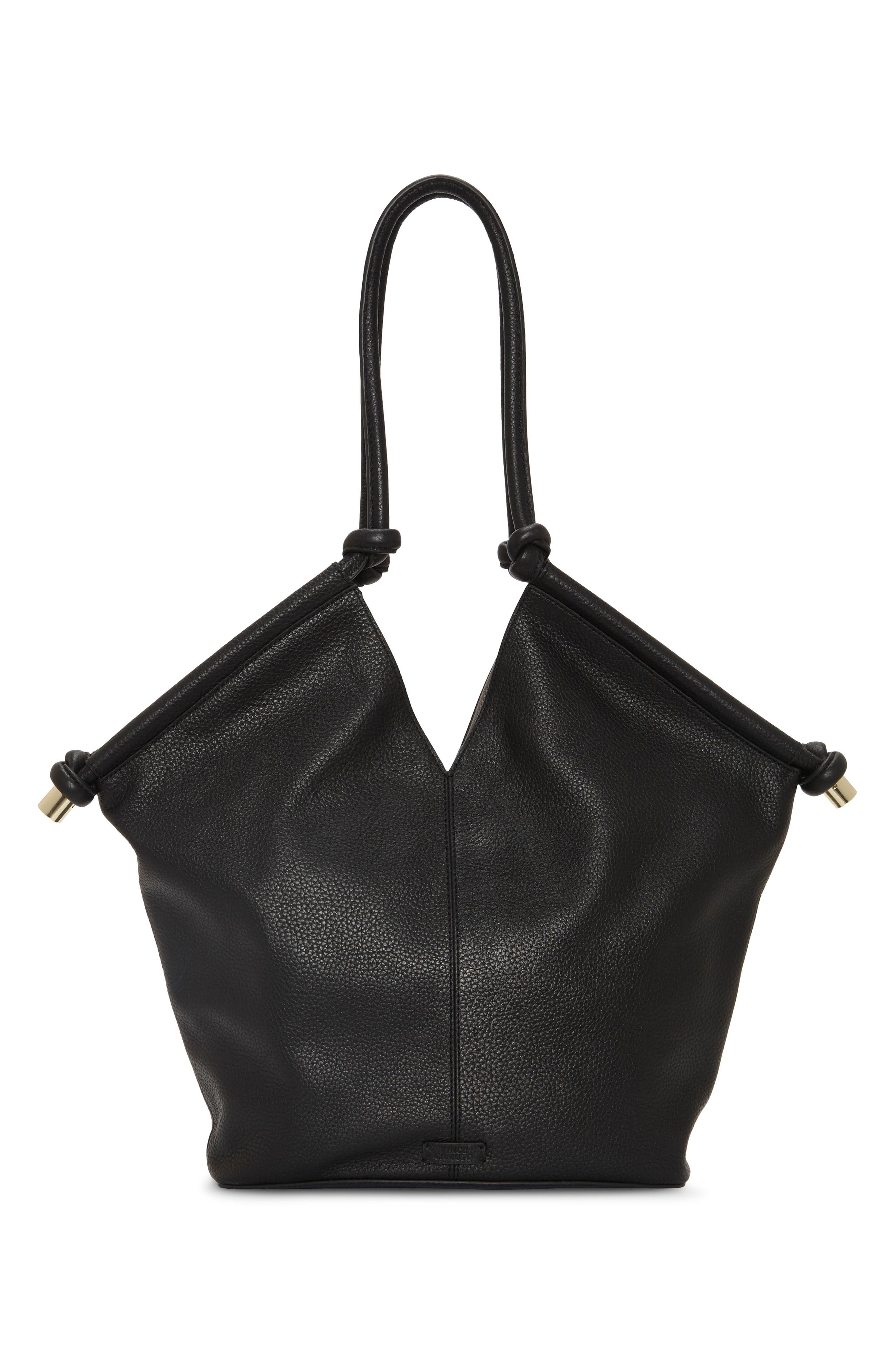 Arjay Leather Tote, Alternate, color, BLACK