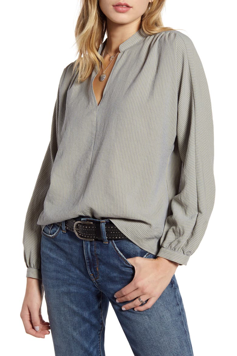 Stripe Top, Main, color, BLUE- GREEN COMO STRIPE
