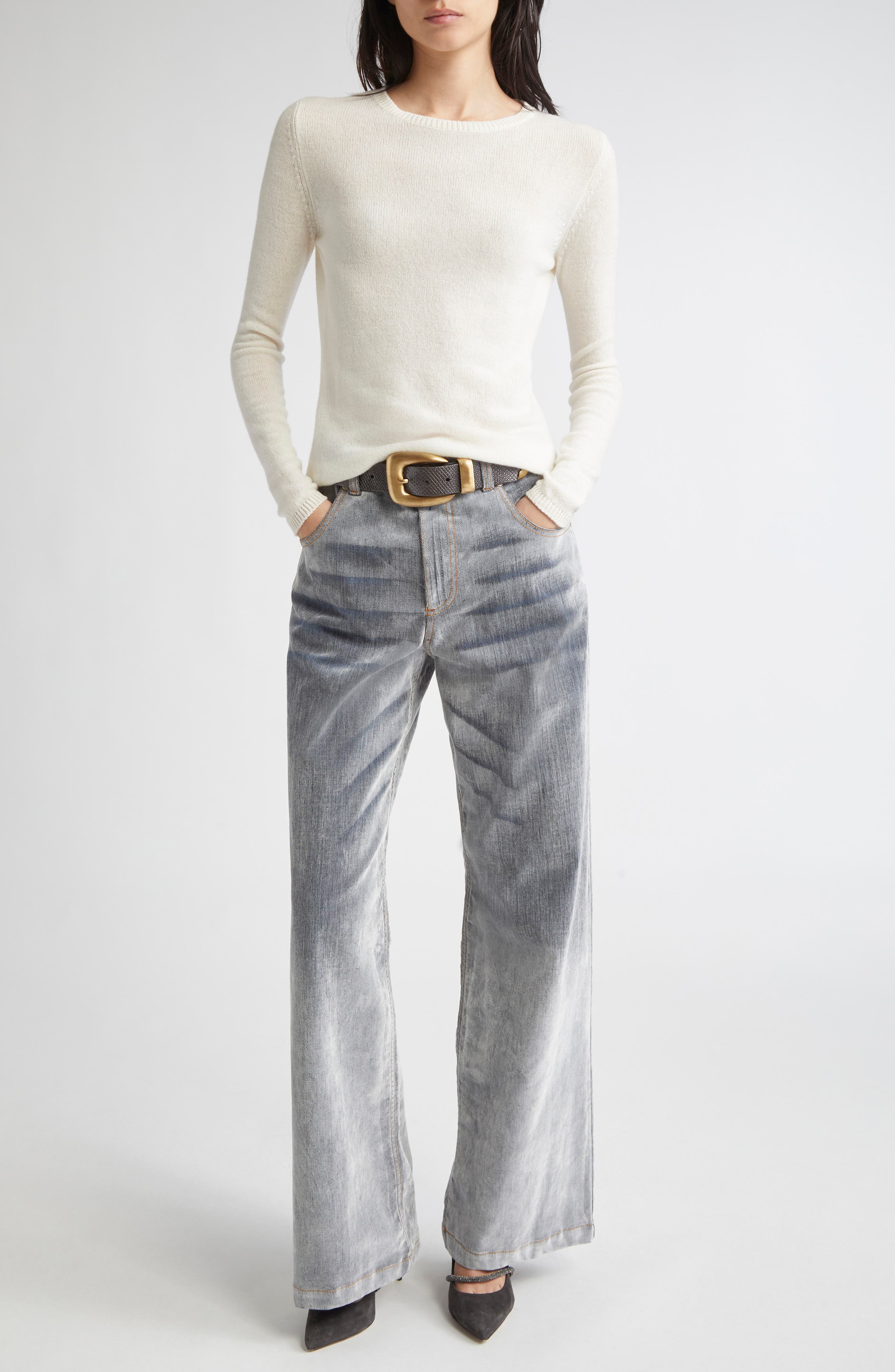 Double Breasted Faux Shearling Jacket - image 2