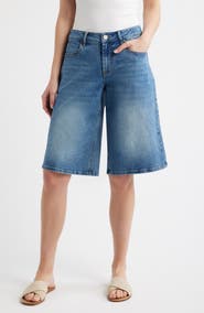CITY BLUES Relaxed Denim Shorts
