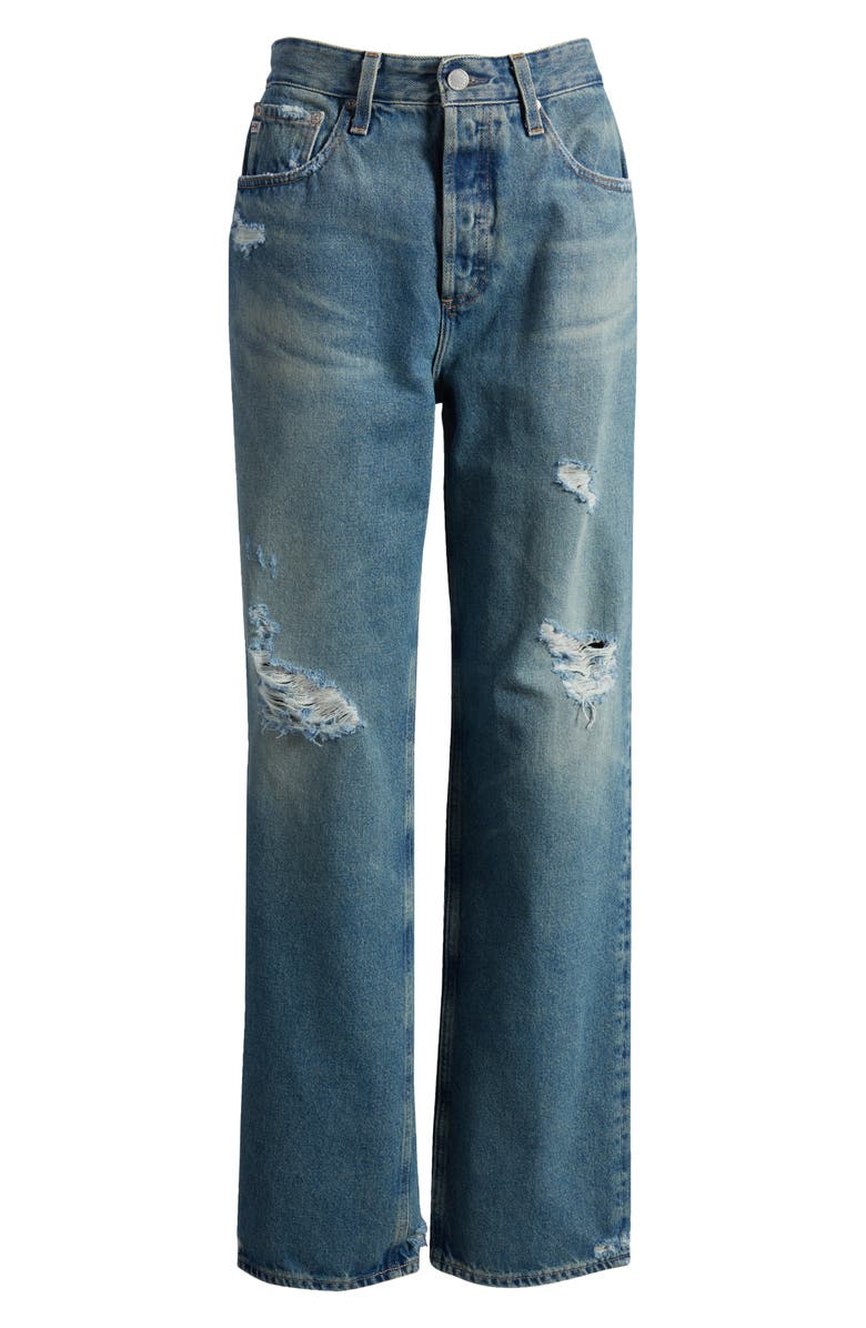 AG Clove High Waist Straight Leg Jeans, Alternate, color, 19 Years Reunion Destructed