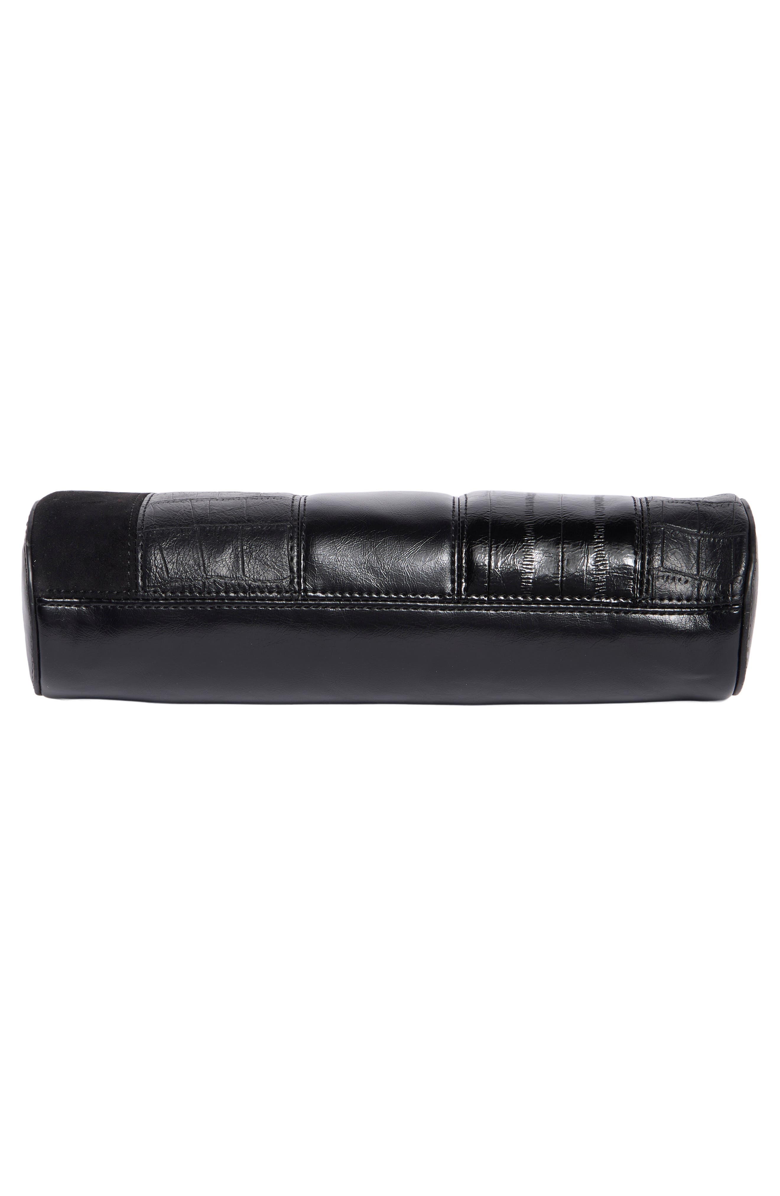 Blowen Faux Leather Baguette Bag, Alternate, color, MULTI BLACK PATCHWORK