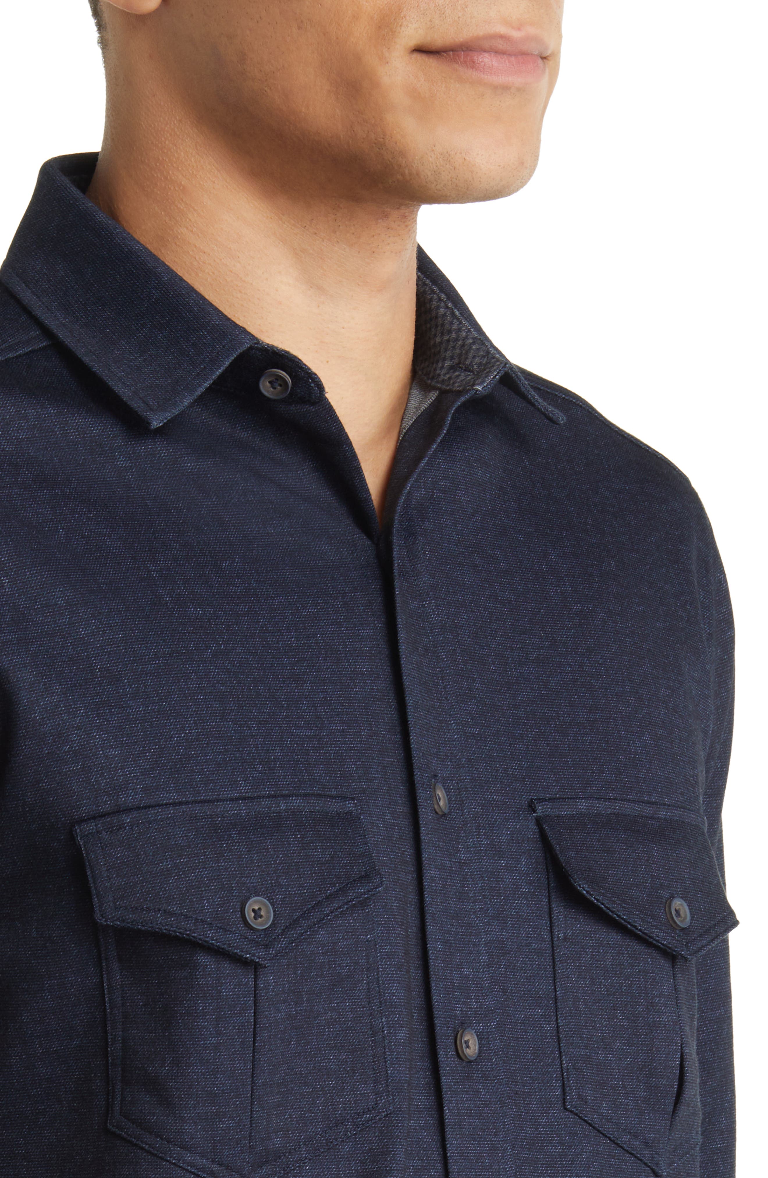 Indigo Button-Down Shirt - image 2
