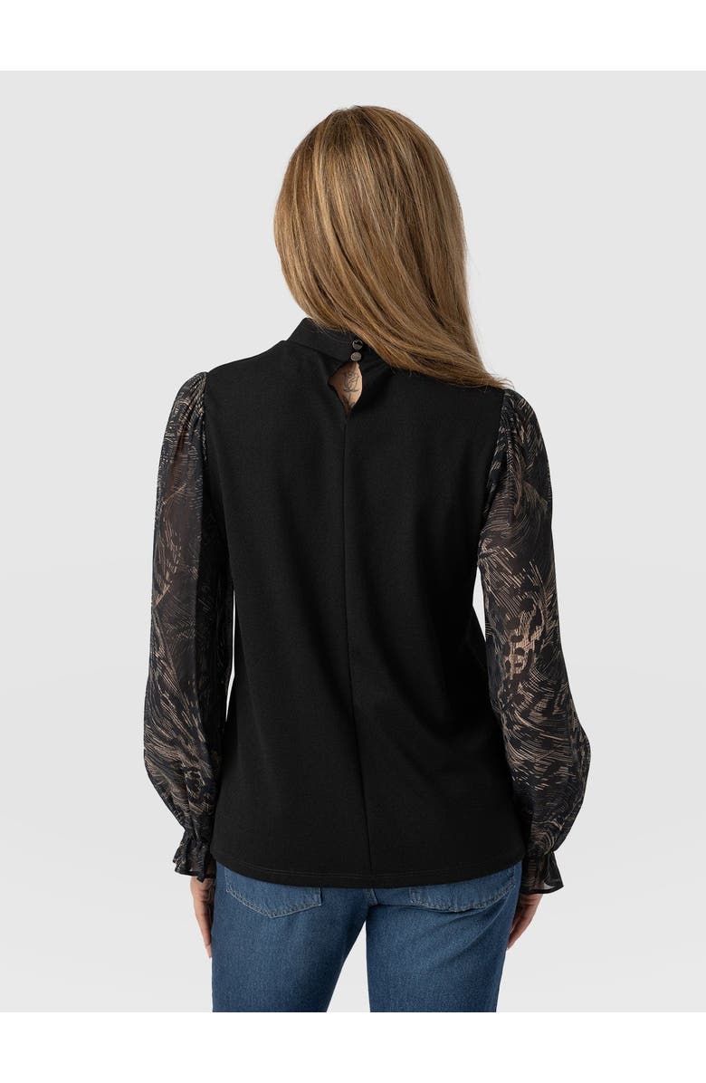 Saint + Sofia Penny Puff Sleeve Long Sleeve Top, Alternate, color,