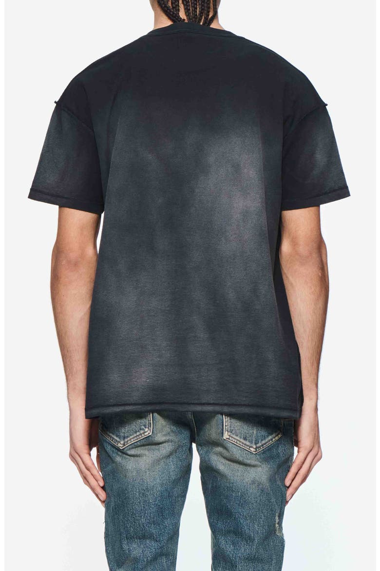 Textured Inside Out Cotton Graphic T-Shirt, Alternate, color, BLACK