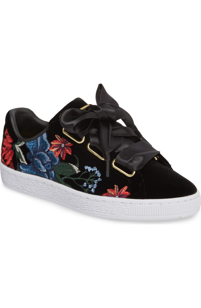 PUMA Basket Heart Hyper Embroidered Sneaker, Main, color,