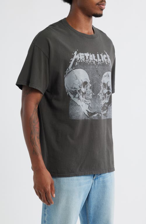 Merch Traffic Metallica Skull Graphic T-shirt In Gray