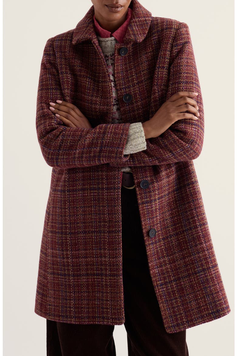 Wood Cabin Twill Coat, Main, color, BRUSHMARK MULTI