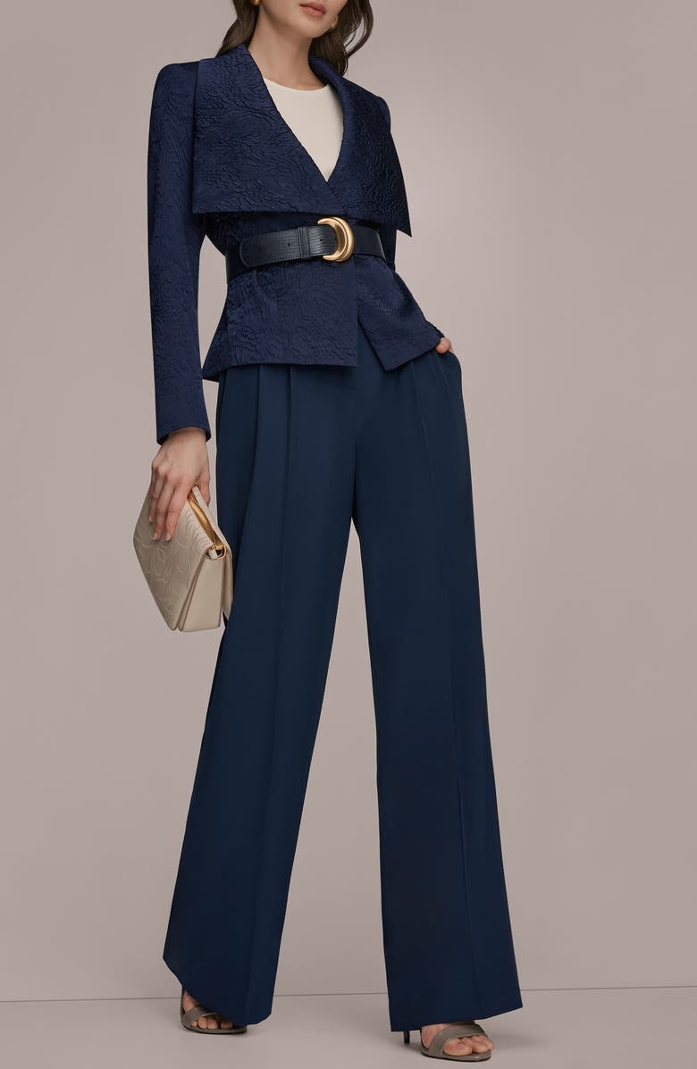 Donna Karan New York Wide Lapel Belted Blazer, Alternate, color, 