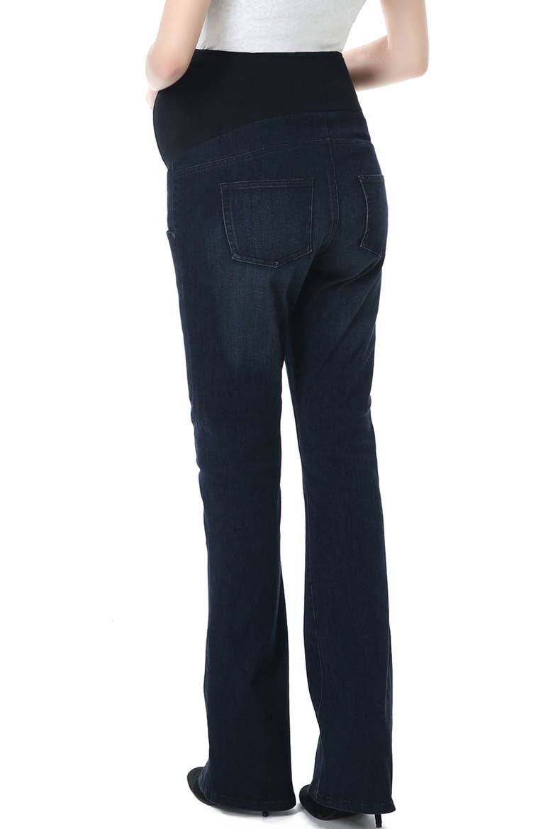 Maternity Stretch Flare Leg Denim Jeans, Alternate, color, Dark Indigo