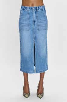 Pistola Sammie Carpenter High Waist Denim Midi Skirt