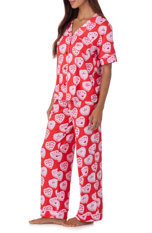 Room Service Pjs Print Pajamas In Red
