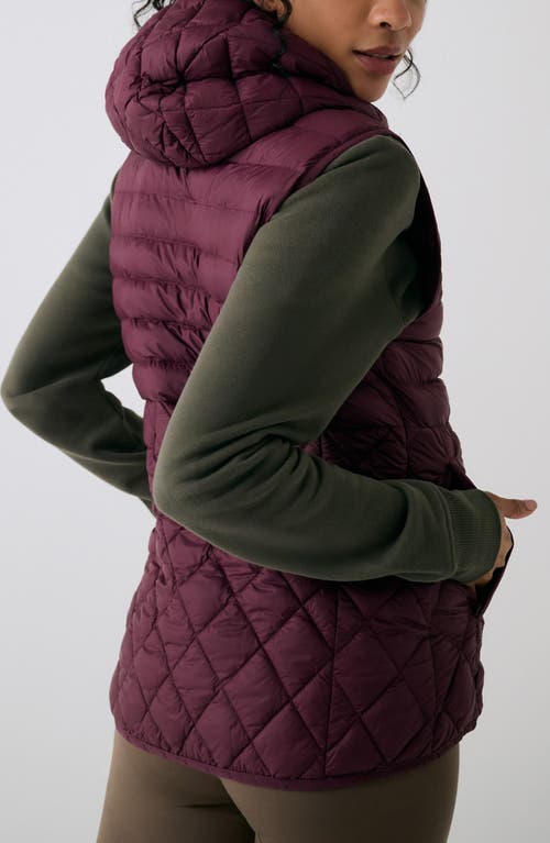 Lole The Base Water Repellent Insulated Hooded Vest In Purple