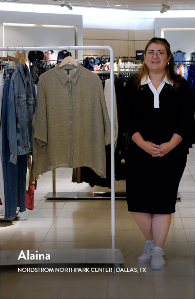 Classic Marled Linen Blend Shirt, sales video thumbnail