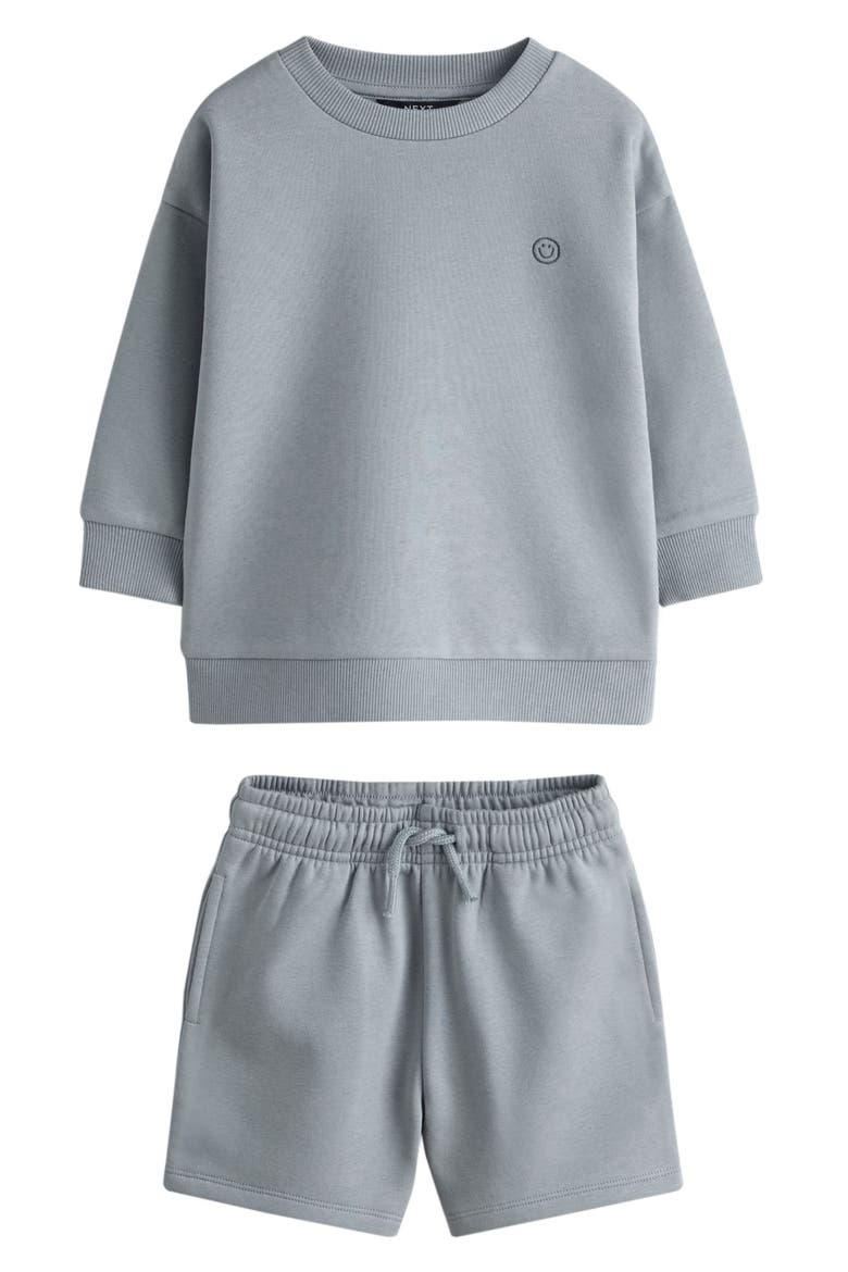 Kids' Sweatshirt & Shorts Heavyweight Jersey Set, Main, color, GREY
