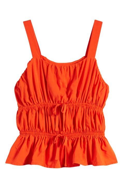 Kids' Shirred Peplum Tank (Big Kid)