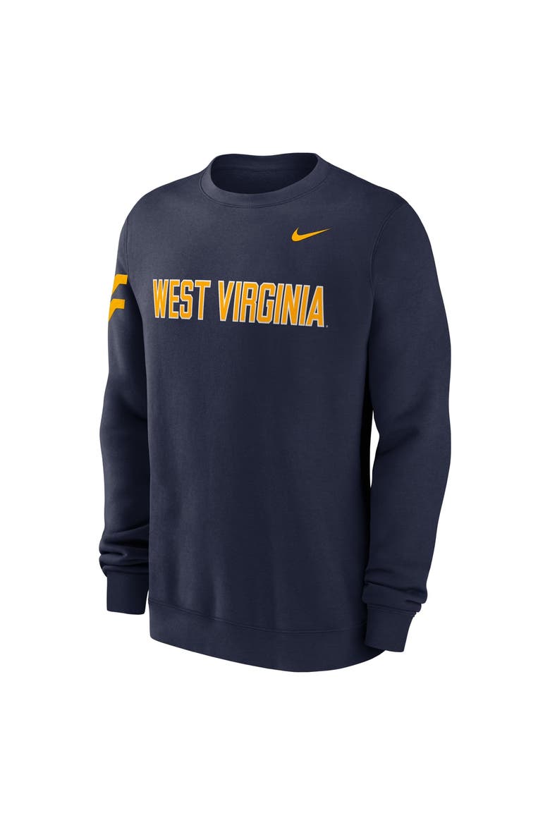 Men's Nike Navy West Virginia Mountaineers 2026 Sideline Club Sweatshirt, Alternate, color, Navy