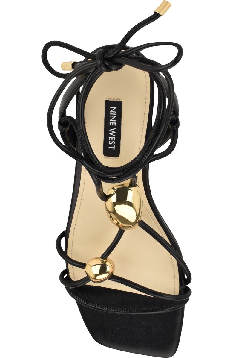 Nine West Niraa Ankle Wrap Sandal, Alternate, color, Black