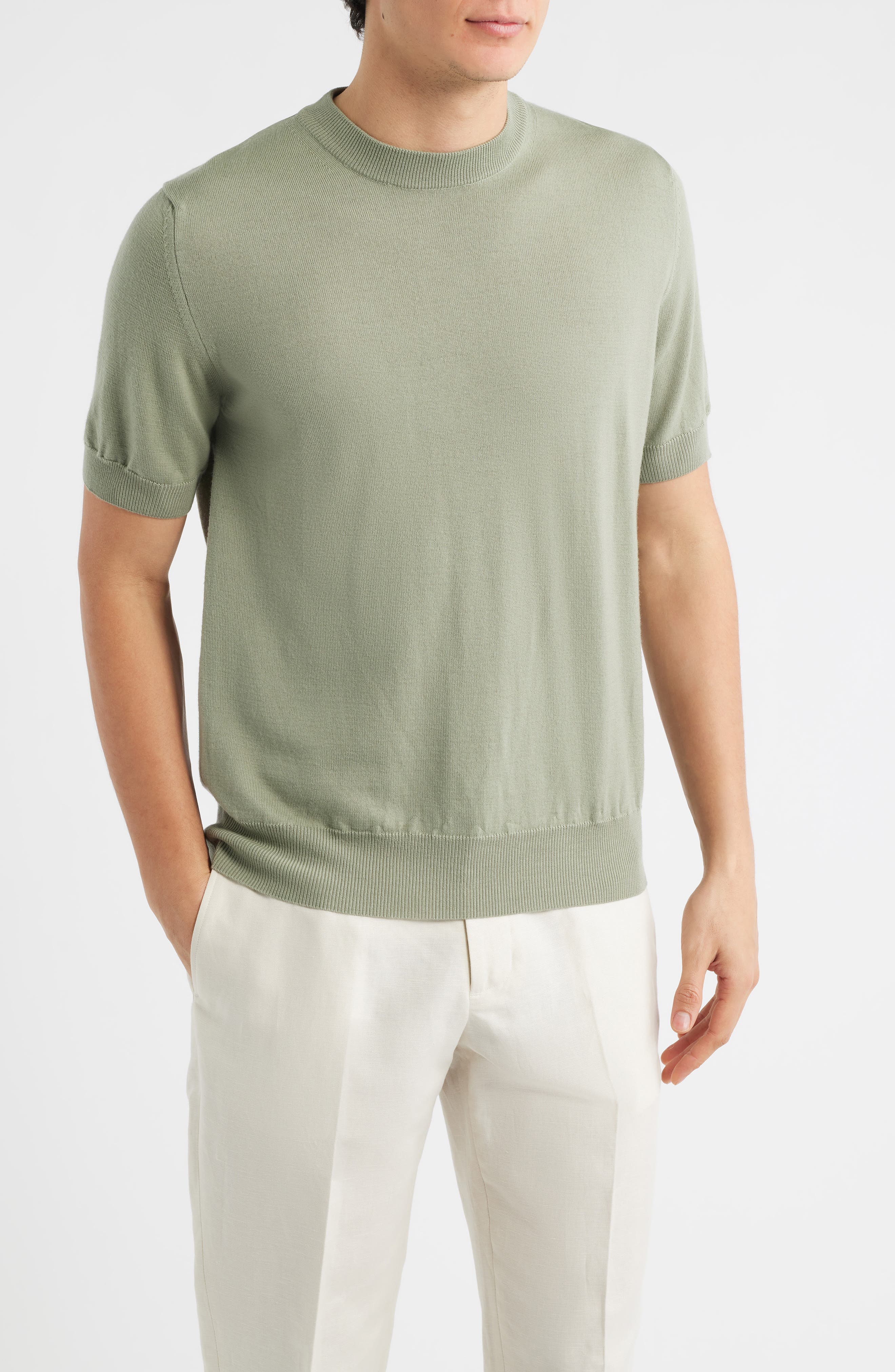 Cashwool Short Sleeve Crewneck Sweater - image 3
