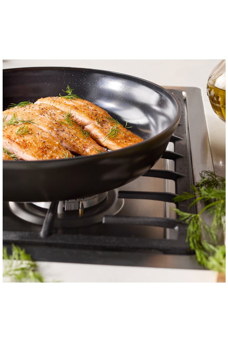 Motion Ceramic Hard Anodized Nonstick 12-Inch Fry Pan, Alternate, color, BLACK