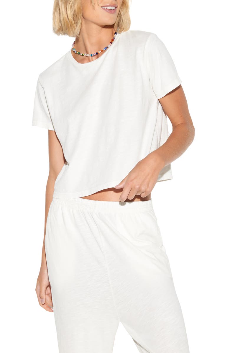 Spiritual Gangster Quincey Slub Cotton Crop T-Shirt, Main, color, Canvas