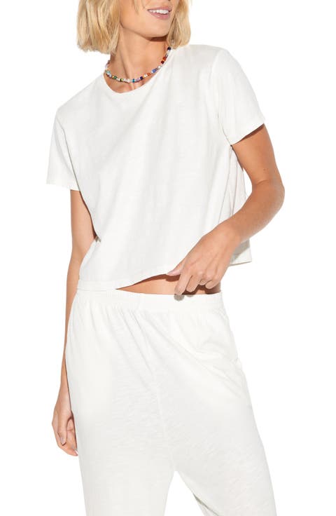 Quincey Slub Cotton Crop T-Shirt