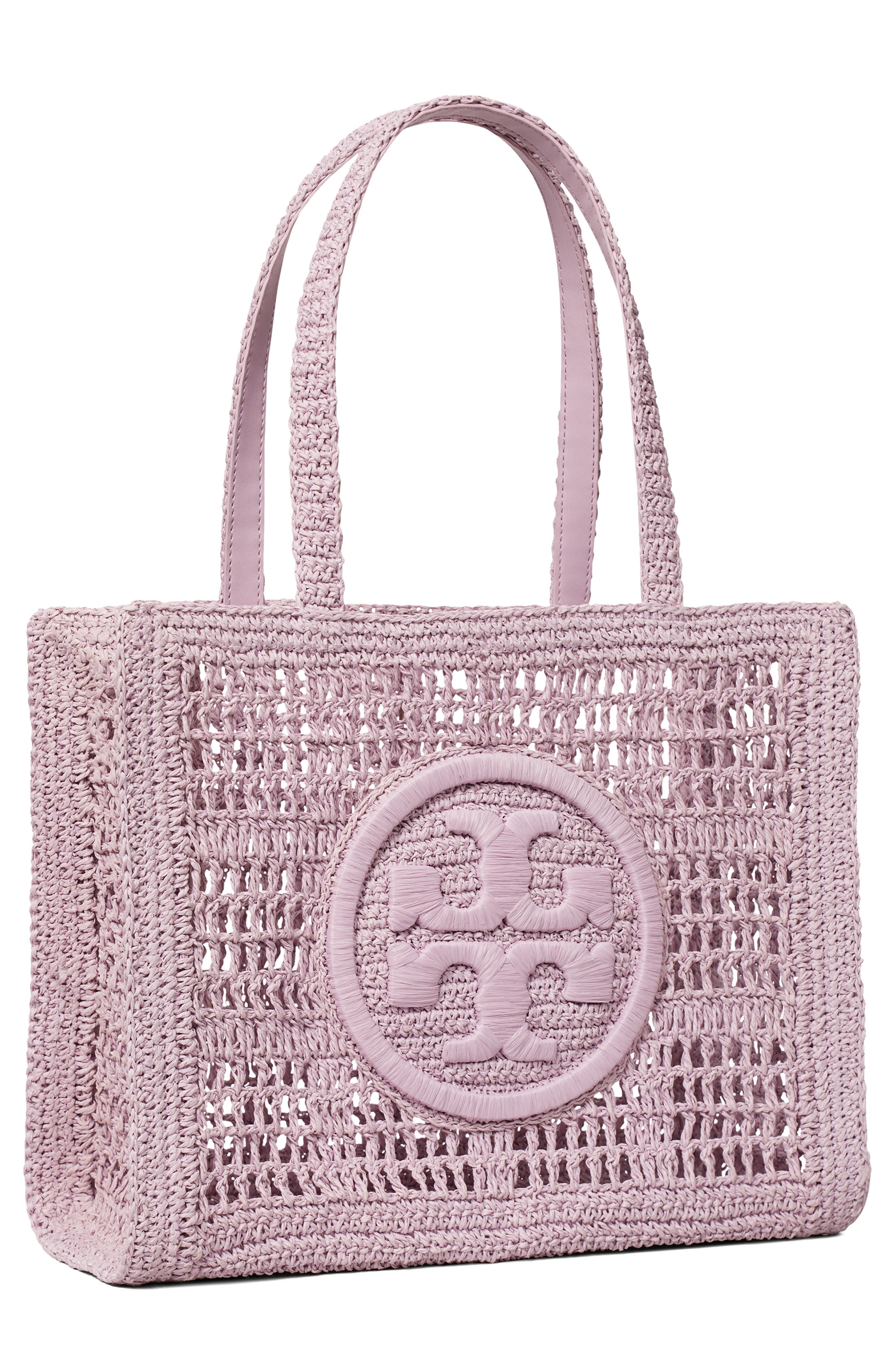 Ella Small Hand Crochet Tote, Alternate, color, PALE PURPLE