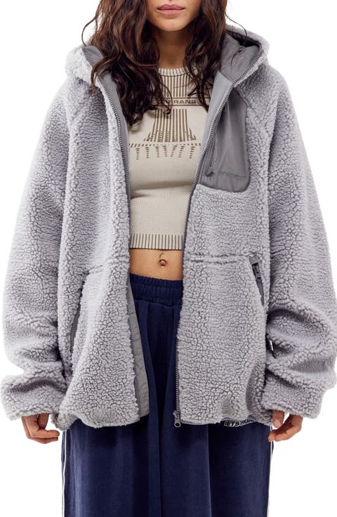 Borg High Pile Fleece Hooded Jacket