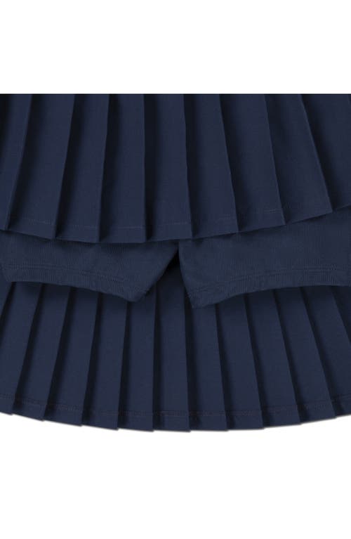 Lacoste Kids' Pleated Logo Sport Pleated Skirt In Blue