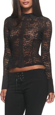 I.AM.GIA Amelise Lace Button Down Shirt