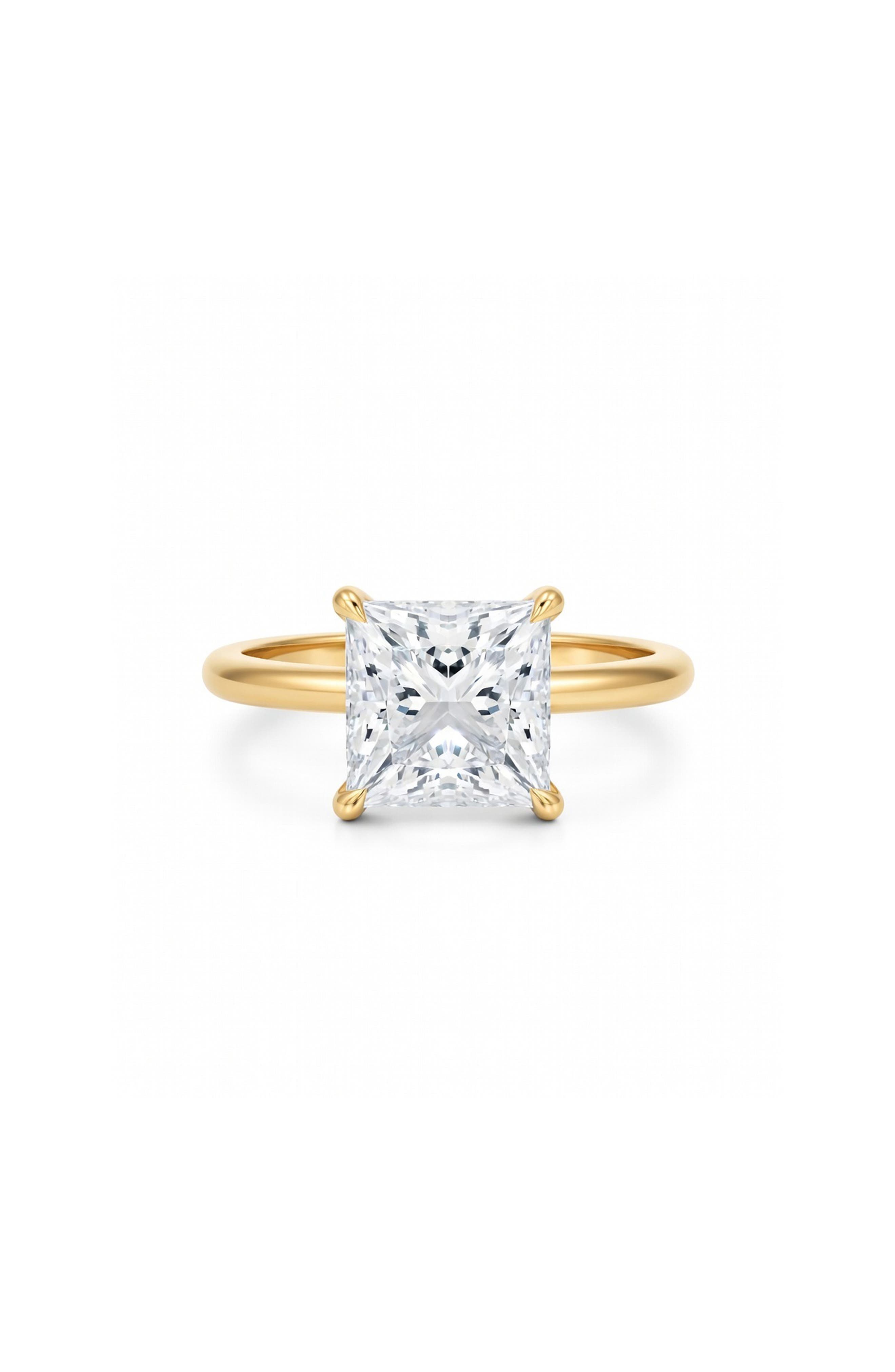 Princess Cut Cubic Zirconia Solitaire Ring