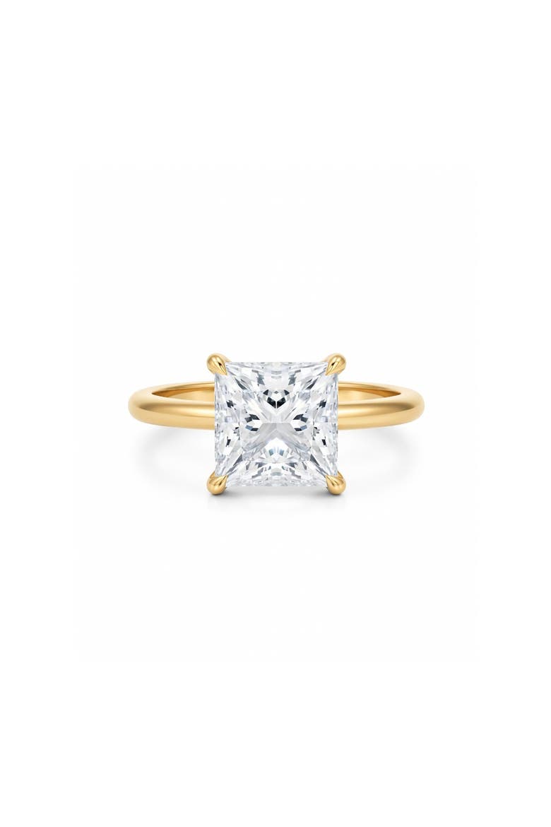 Princess Cut Cubic Zirconia Solitaire Ring, Main, color, GOLD