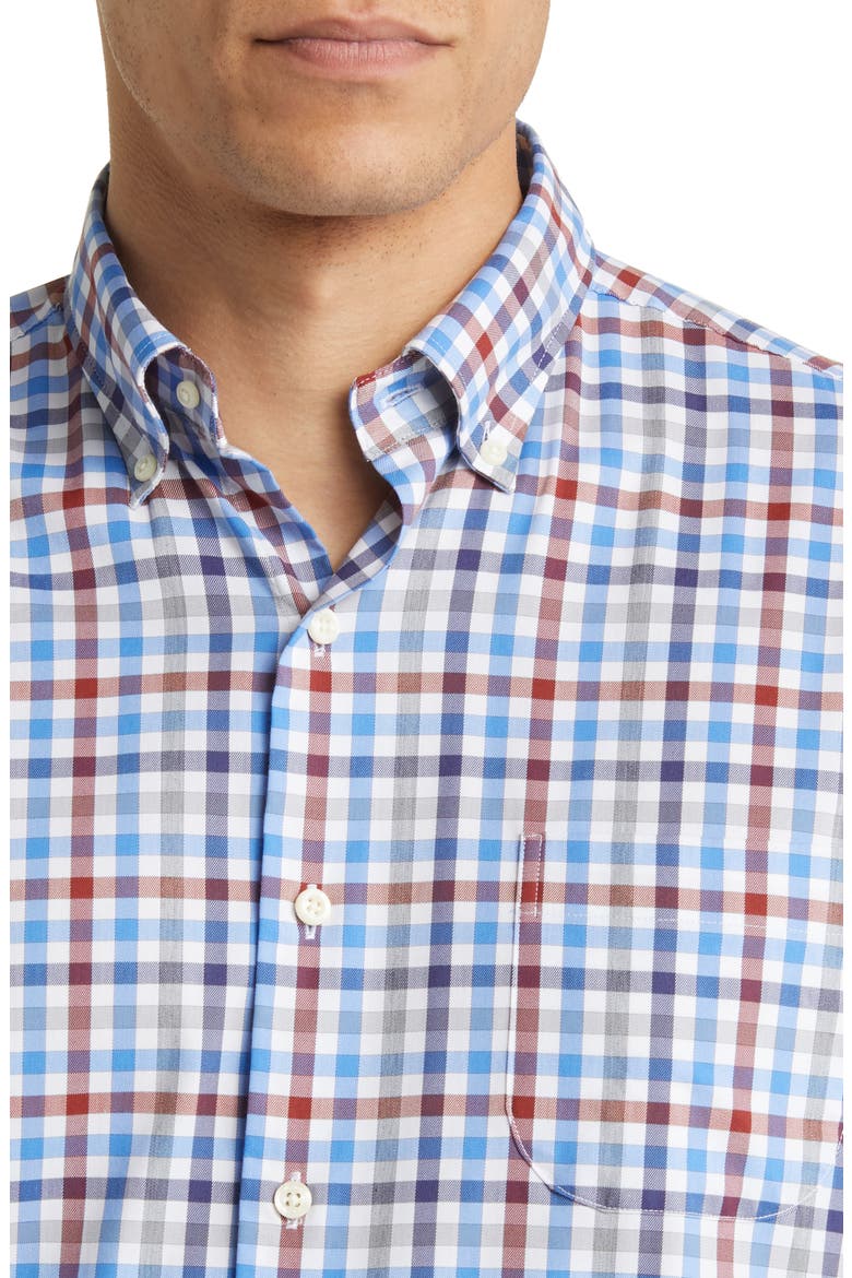 Orin Crown Light Tattersall Check Button-Down Shirt, Alternate, color, WHITE