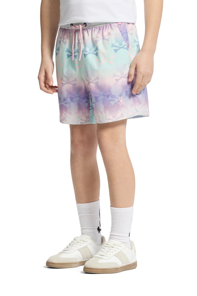 Kids' Foster Bunny Swim Trunks, Alternate, color, LAVENDER GRAY