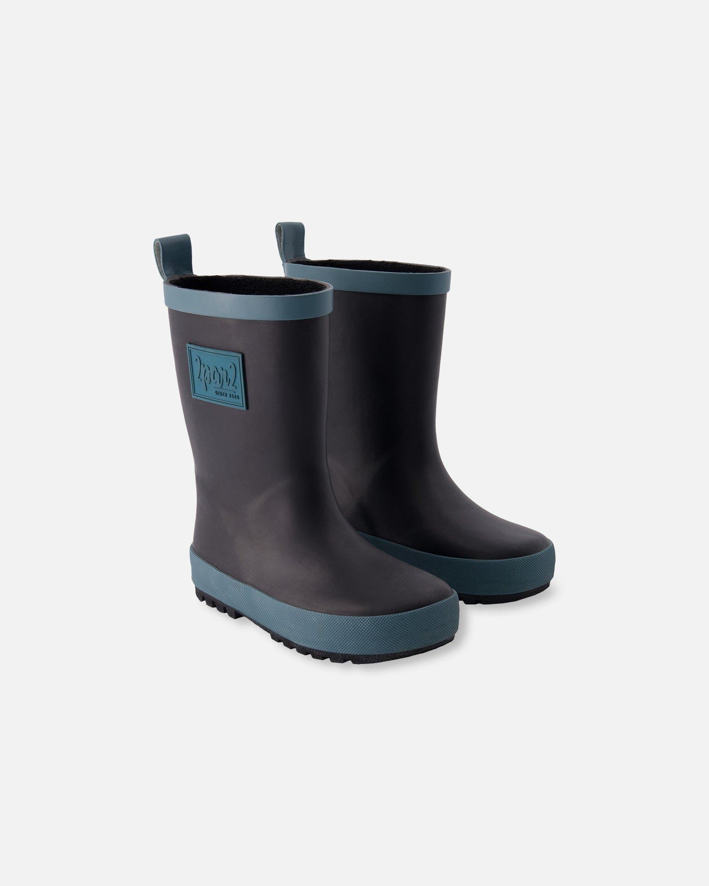 Deux par Deux Unisex Rain Boots Black, Alternate, color, 