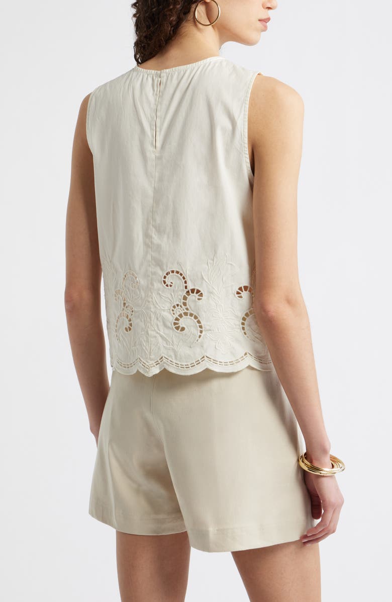 Nordstrom Schiffly Sleeveless Top, Alternate, color, Ivory Tofu