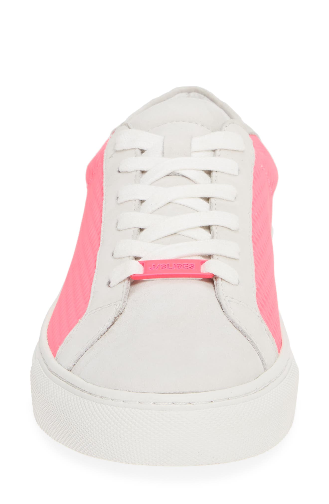 Lacee Sneaker, Alternate, color, NEON PINK LEATHER