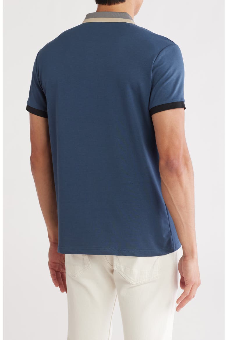 Slim Fit Stretch Cotton Knit Polo, Alternate, color, PETROL