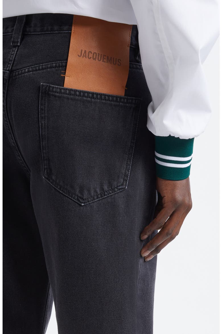 Le de-Nîmes Droit Straight Leg Jeans, Alternate, color, BLACK