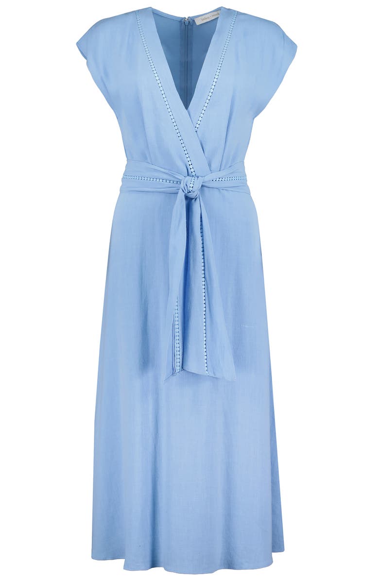 Bishop + Young Salerno Trim Detail Dress, Alternate, color, Coastal Blue