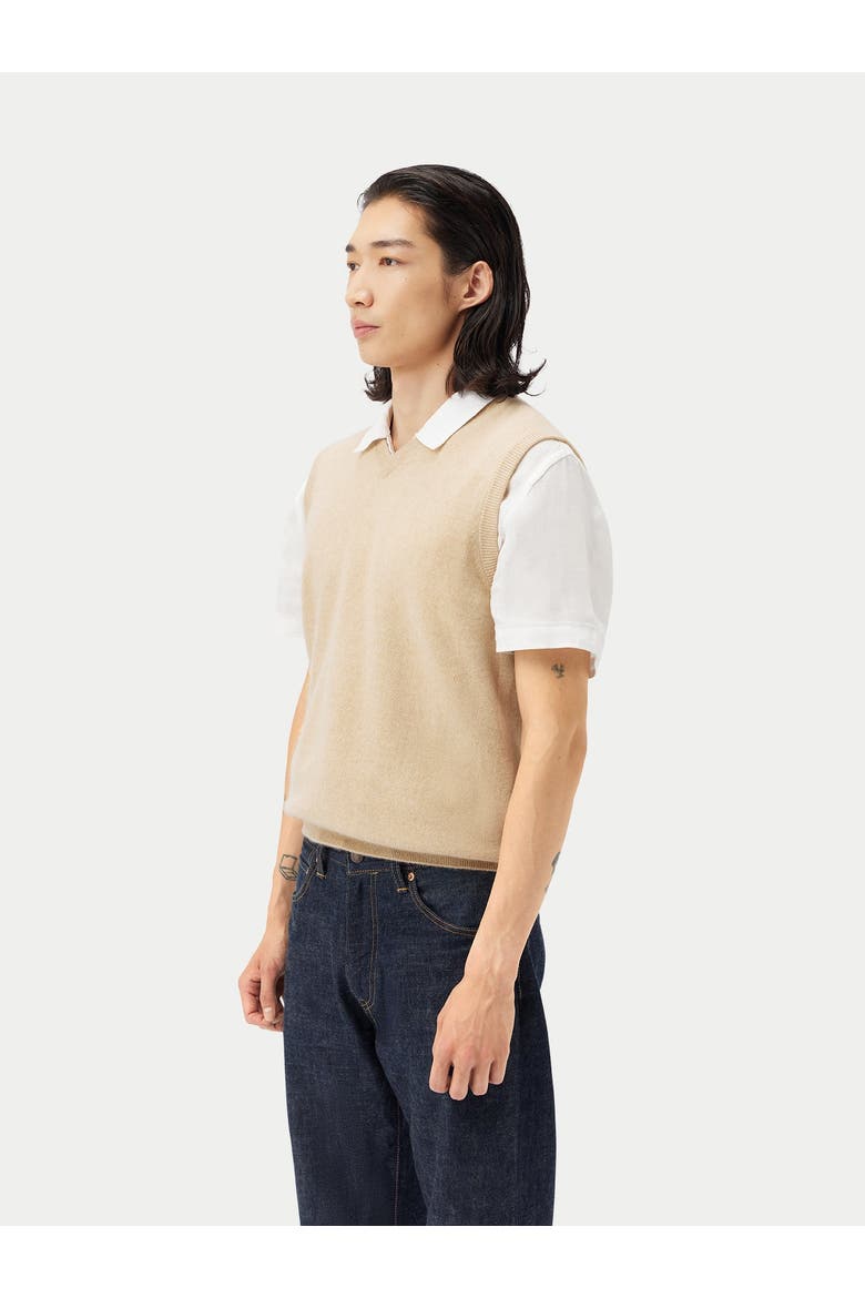 Men's Cashmere Vest, Alternate, color, beige