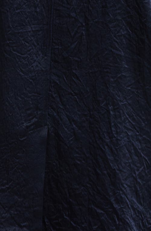 Eileen Fisher Crinkled Satin Blazer In Blue